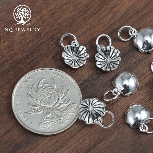 Phụ kiện Charm bạc Mặt lá sen treo