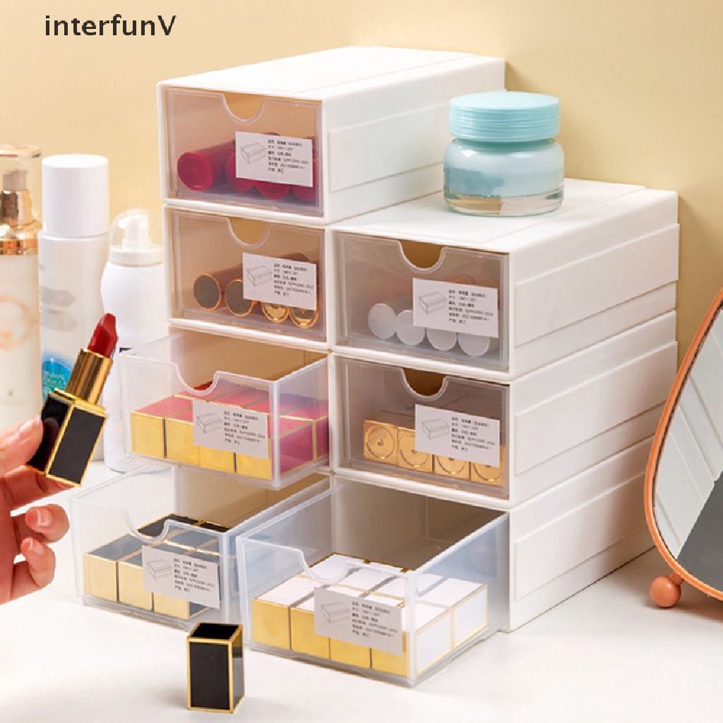 Hộp Đựng Bút / Trang Sức Để Bàn Nhiều Ngăn Trong Suốt Tiện Dụng