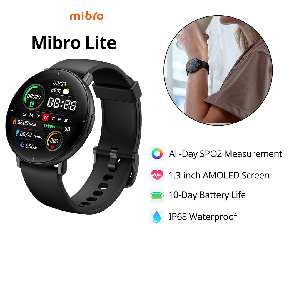 Đồng Hồ Thông Minh Xiaomi Mibro Lite Màu Đen