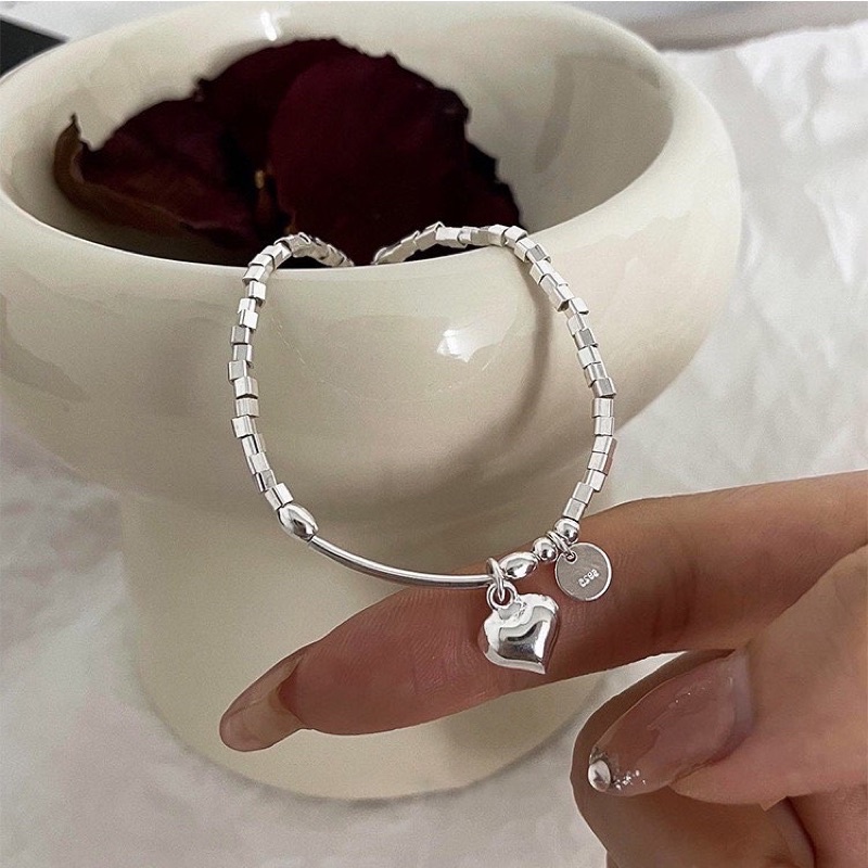 Vòng tay, Lắc tay tim tag tròn Emmy Accessories