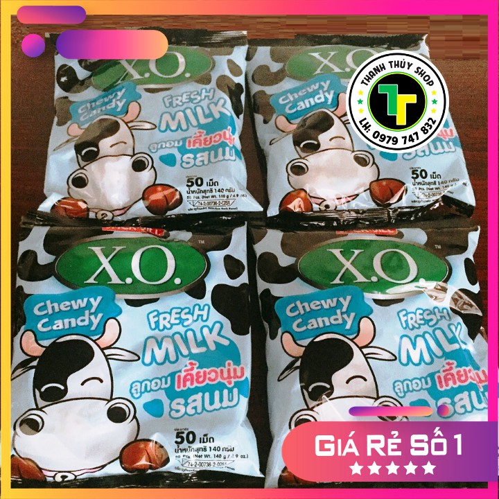 Combo 02 gói - Kẹo sữa bò Jack & Jill X.O Thái Lan hương ngọt ngào vị hấp dẫn loại 140g