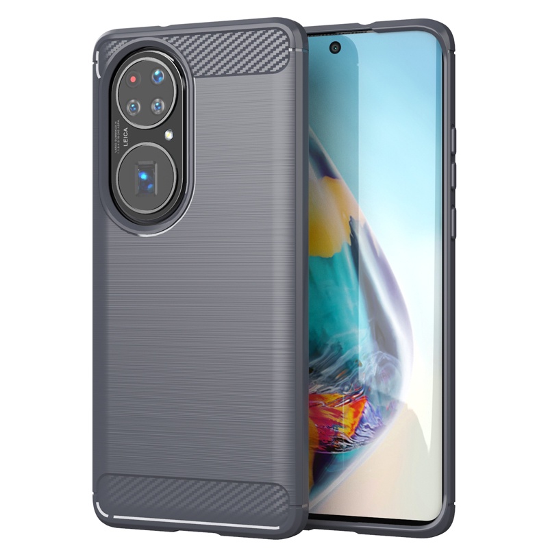 Ốp điện thoại mềm họa tiết sợi carbon cho Huawei P20 P30 P50 P40 Pro Plus Pro+ P10 Plus P10+ P40 Lite