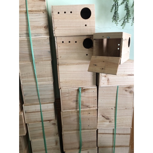 Tổ gỗ cho vẹt Cockatiel, Greencheck, lovebird, yến phụng