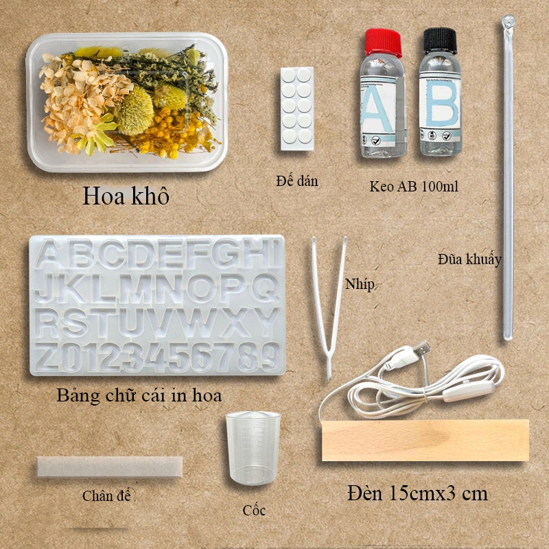 Đèn Ngủ DYI Làm Tên Theo Ý Thích, Đèn Ngủ Hình Chữ Cái Bằng Nhựa Resin, Quà Tặng Ý Nghĩa