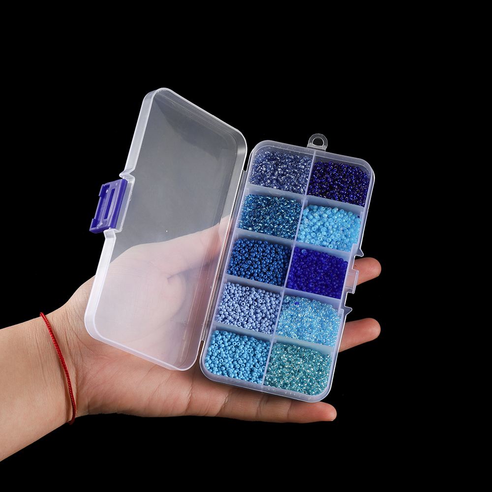 Hộp Hạt Thủy Tinh Tròn 8 Ngăn Làm Trang Sức / Đồ Thủ Công