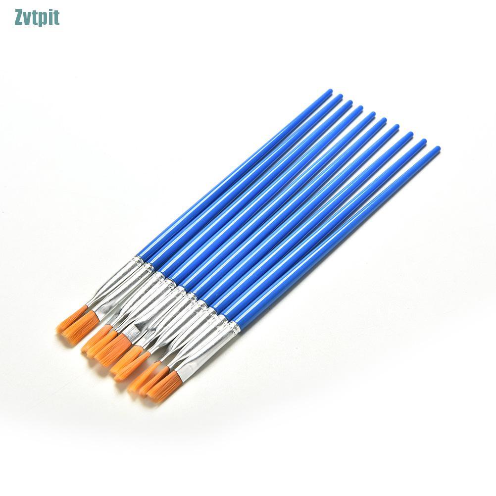 Set 10 cọ vẽ tranh màu nước bằng nylon cho bé