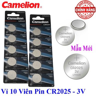 Vỉ 10 viên pin Nút CR2025 Camelion Lithium Battery 3V - Cmos Camelion