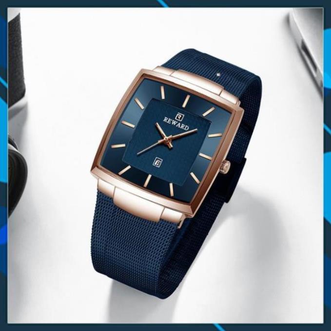 Đồng hồ nam Reward mặt vuông, hàng chính hãng bảo hành 1 năm