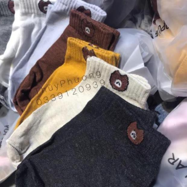 COMBO 10 Đôi Tất Gấu Cổ Ngắn (kèm túi gấu)
