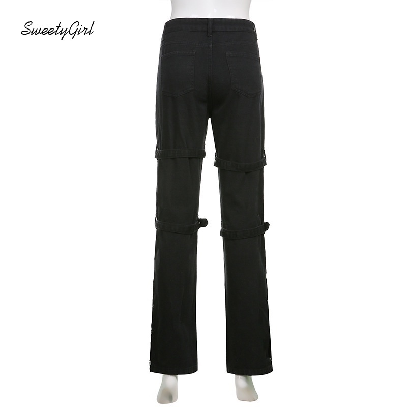 Quần dài lưng cao màu sắc tương phản cho nữ