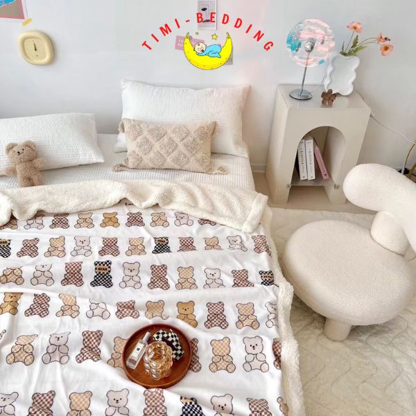 Chăn lông cừu nhân vật họat hình disney bề mặt mềm, mịn và không xù khi vệ sinh - Timibedding