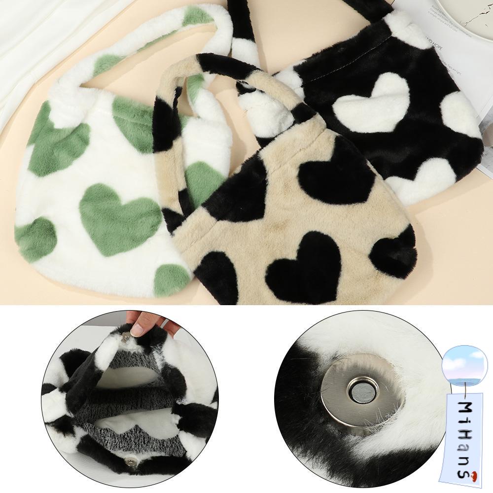 Túi Tote Lông Xù Đeo Vai / Xách Tay Thời Trang Mùa Đông Dành Cho Nữ