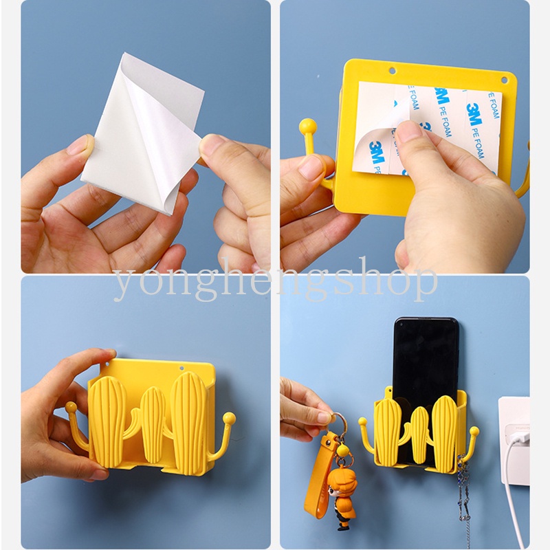 Giá Đỡ Điều Khiển Từ Xa/Điện Thoại Gắn Tường Hình Cây Xương Rồng Dễ Thương