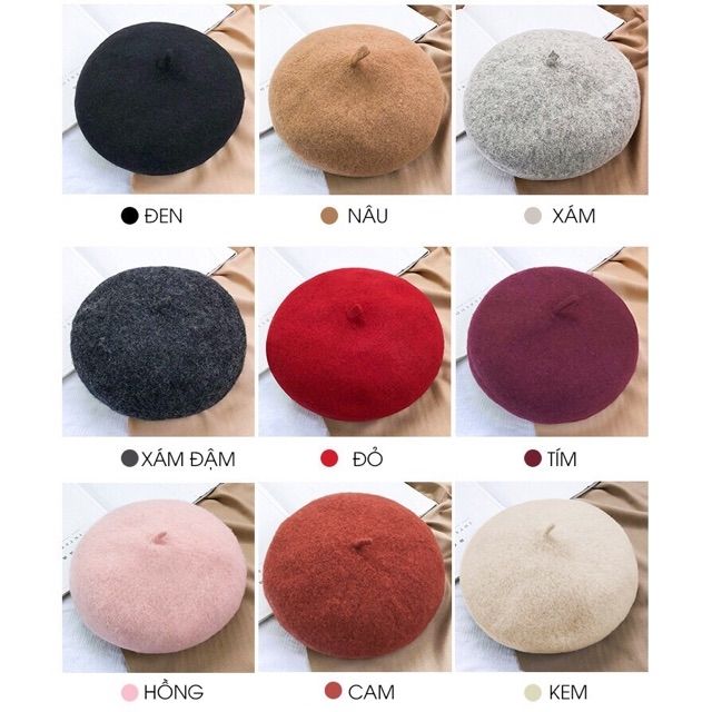 Mũ nồi dạ nữ lông cừu hàng ca | BigBuy360 - bigbuy360.vn