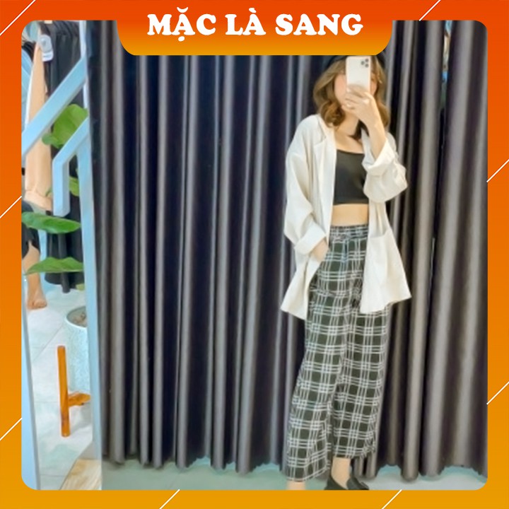 FREESHIP - Quần ống suông ống rộng kẻ caro hot hit dễ mặc Order Quảng Châu tận xưởng | BigBuy360 - bigbuy360.vn