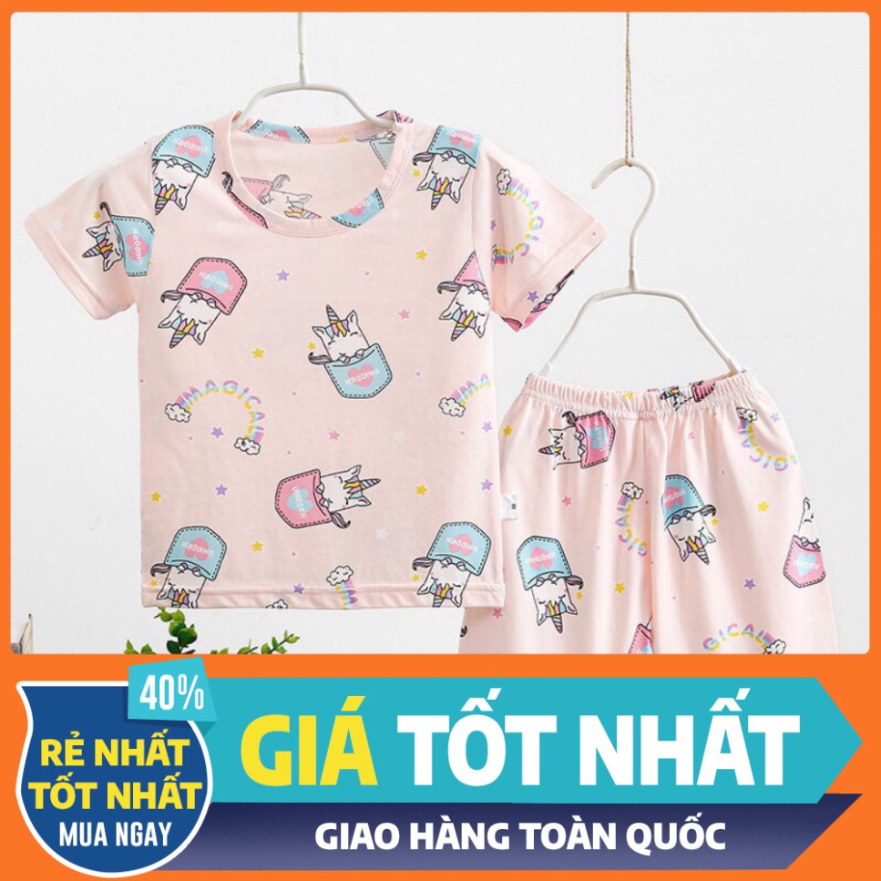 Bộ Thun Lạnh Quảng Châu Cao Cấp 8-35kg Quần Áo Trẻ Em Trai Gái Cực Mát