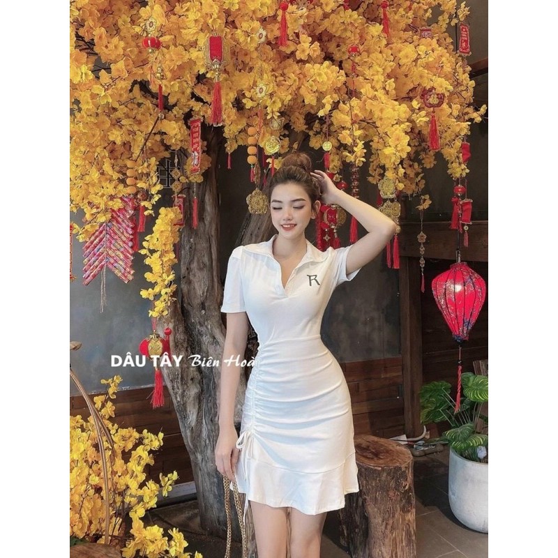 [Mã FASHIONT4WA2 giảm 10K đơn 50K] ĐẦM BODY ĐUÔI CÁ RÚT DÂY( thun porip)