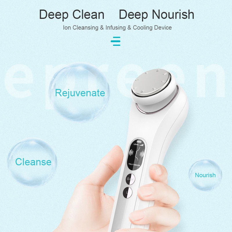 Máy diện di tinh chất ion nóng lạnh OMMON chăm sóc da đẩy serum