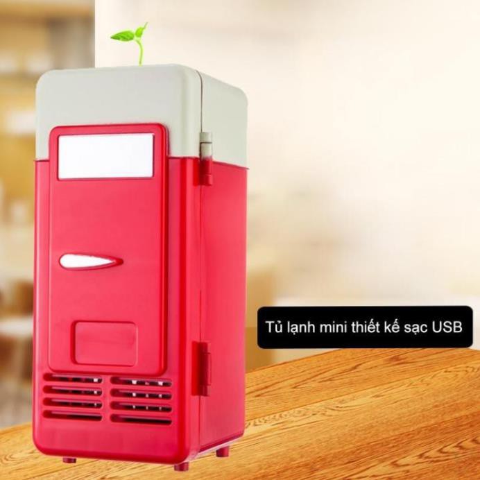 Tủ lạnh mini sạc USB thiết kế hai chiều nóng lạnh - Home and Garden