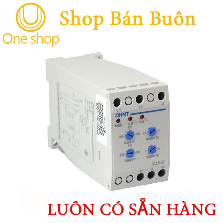 Relay Bảo Vệ Điện Áp 3 Pha CHNT XJ3-D Có Điều Chỉnh