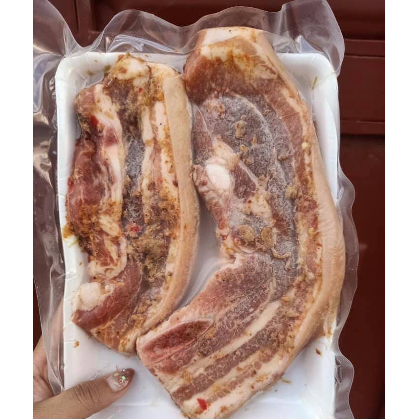 Ba chỉ heo tầm ướp gia vị nướng siêu ngon khay 0,5kg