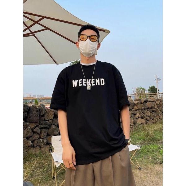 ÁO THUN TAY LỠ COTTON WEEKEND UNISEX NAM NỮ (kèm ảnh thật)