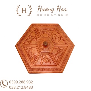 Khay đựng bánh kẹo tết bằng gỗ cao cấp - Hộp đựng mứt bằng gỗ hoa văn sang trọng