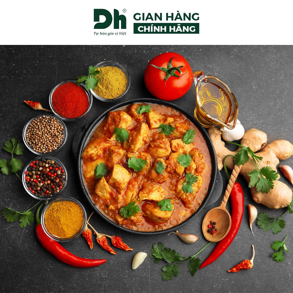 Gia vị nấu cà ri Natural DH Foods nêm sẵn thành phần tự nhiên gói 10gr - DHGVT79