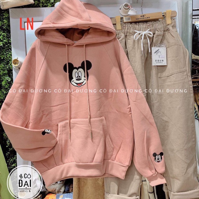 Áo hoodie mich ki tay ngực LN11