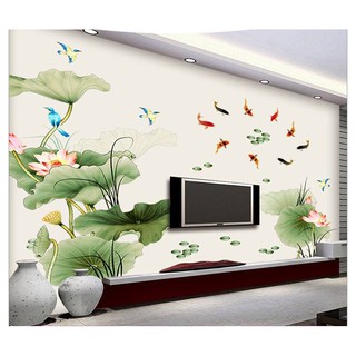 DECAL DÁN TƯỜNG ĐẦM SEN TO