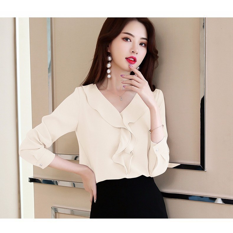 Áo sơ mi công sở ❣️FREESHIP❣️ÁO CỔ TIM HELEN- Hàng thiết kế chuẩn