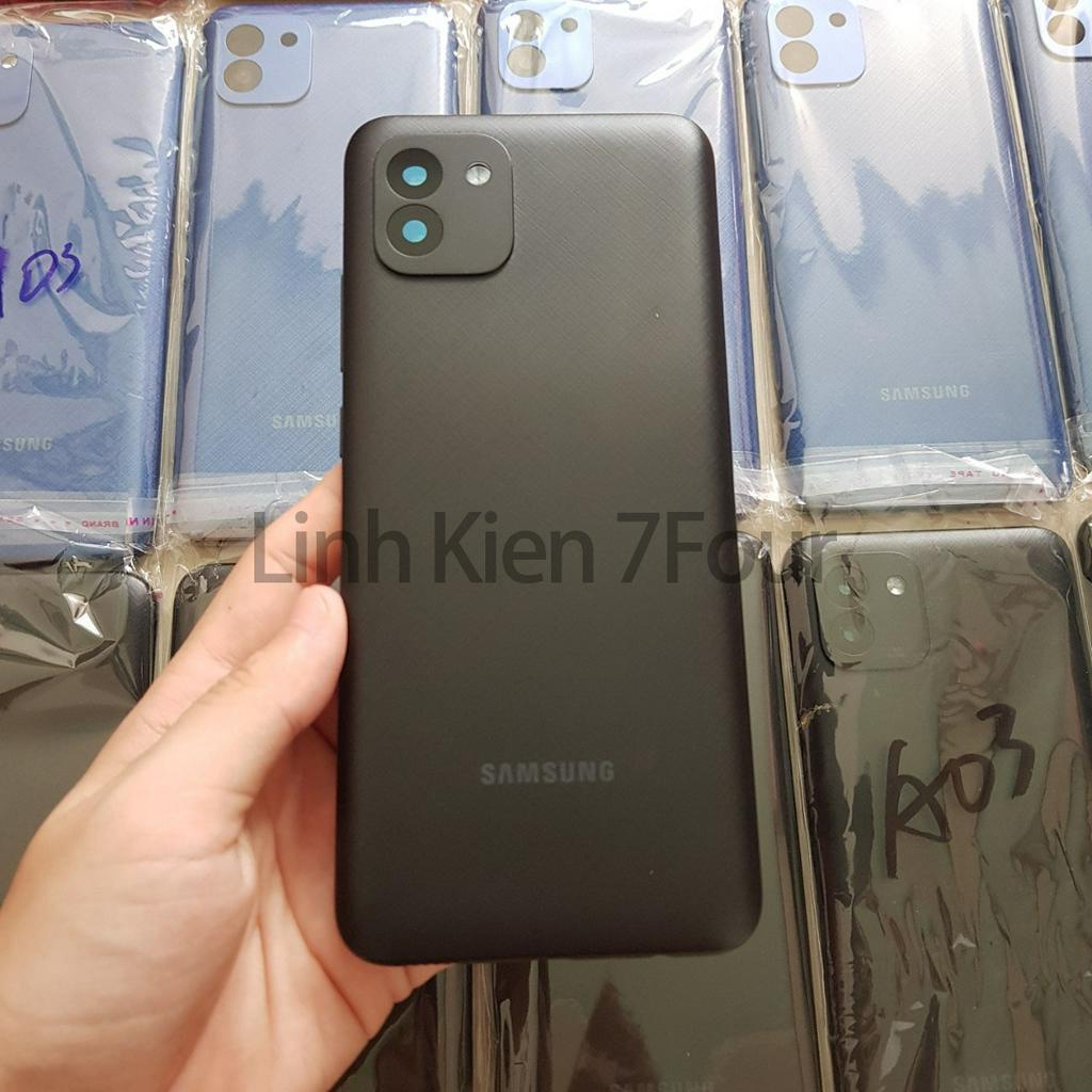 Nắp lưng đậy pin Samsung Galaxy A03 có khung viền - 7Four
