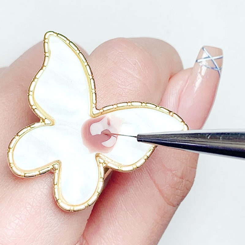 Bảng Màu Vẽ Móng Nghệ Thuật Bằng Nhựa Resin Kèm Nhẫn Có Thể Điều Chỉnh Kích
