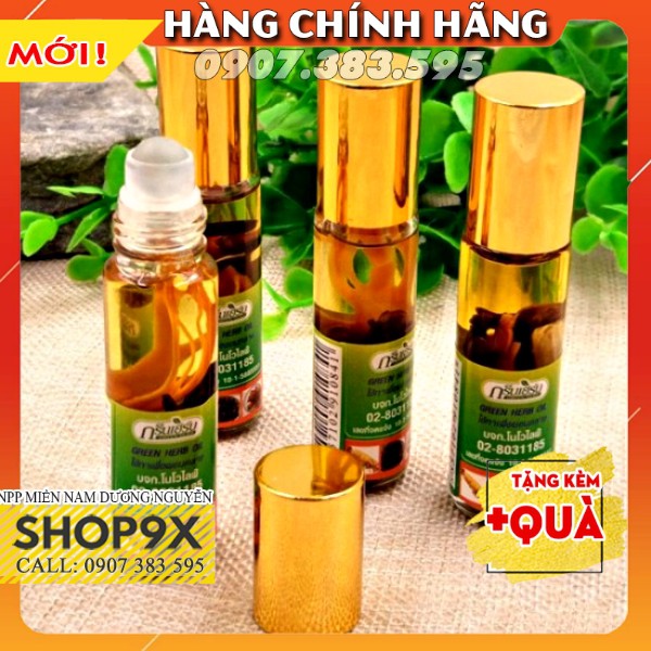 Dầu Nhân Sâm Đầu Lăn Ginseng Green Herb Oil Thái Lan 8ml