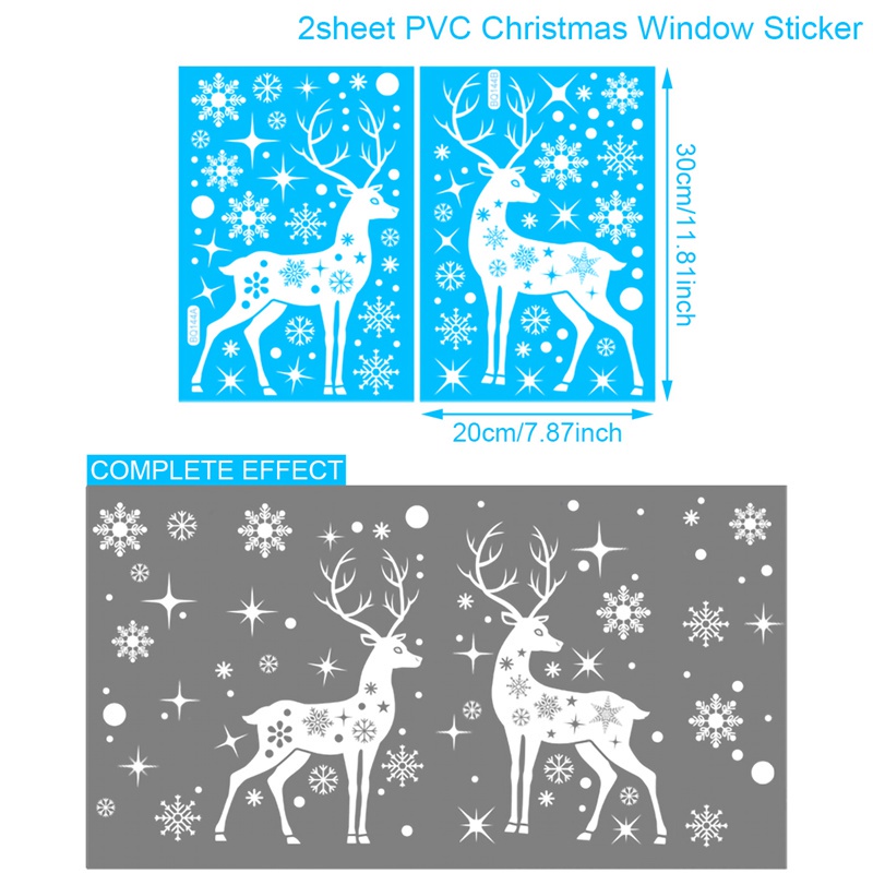 Sticker Dán Cửa Sổ Trang Trí Giáng Sinh Năm Mới 2023