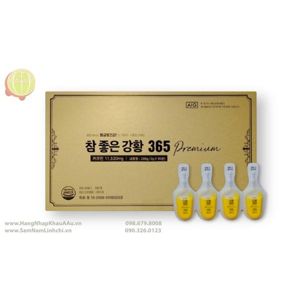 Tinh Chất Nghệ Vàng Nano Curcumin 365 Premium Nghệ Vàng Hàn Quốc Cao Cấp Tặng Bình Đựng Nước