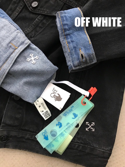Áo khoác jeans Off White arrow print denim jacket fw20