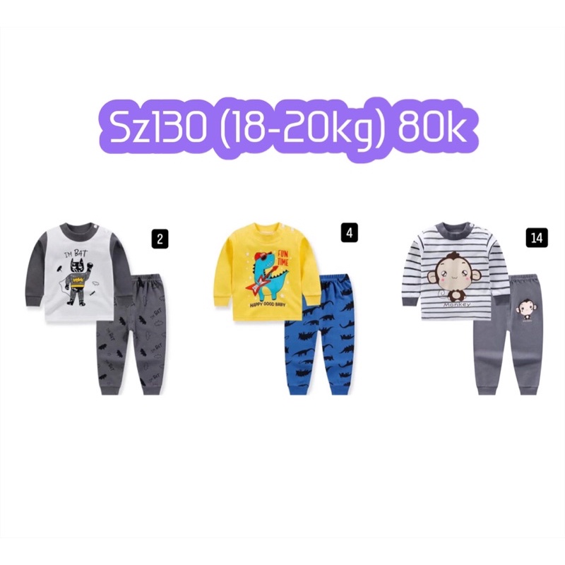 Bộ cotton dài tay cho bé