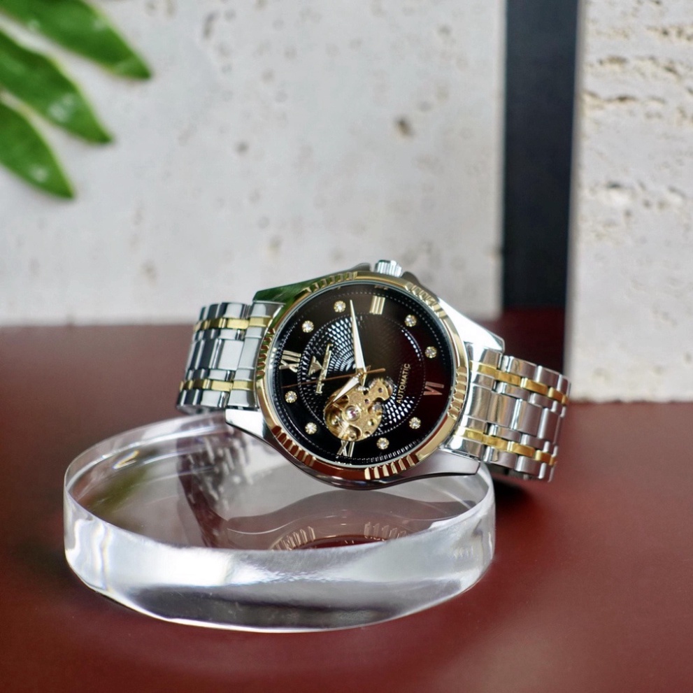 Đồng Hồ Cơ Nam Fngeen Automactic Lộ Máy Chống Nước Chống Xước - Kiểu Dáng Sang Trọng Tinh Xảo - Bảo Hành 1 Năm-Free Ship