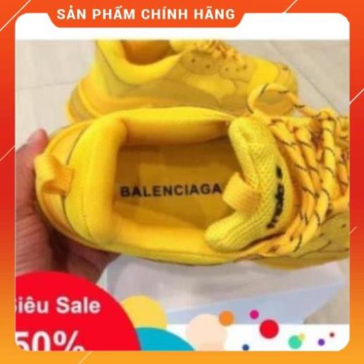 [GIÀY XỊN] [ĐẠ𝐈 𝐓𝐈Ê𝐂 𝐒𝐀𝐋𝐄] Giày Balenciaga triple s đế trong màu vàng 2020 Siêu Xịn New Cao Cấp *