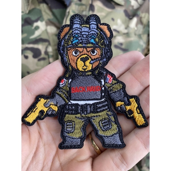 Patch dán chiến binh gấu thỏ gắn quần áo_ba lô túi xách
