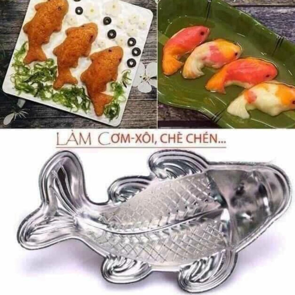 Bộ Khuôn Cá Chép Làm Rau Câu, Cơm, Xôi