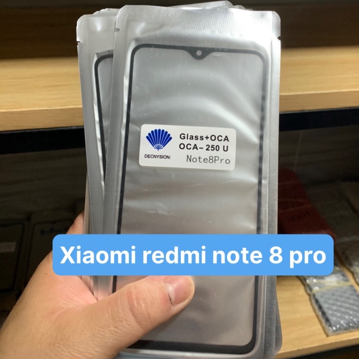 Kính ép màn hình liền keo xiaomi redmi note 8 pro