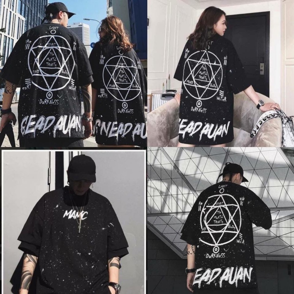 Áo thun tay lỡ dáng Unisex form rộng phong cách Ulzzang EAD AUAN Vẩy Sơn