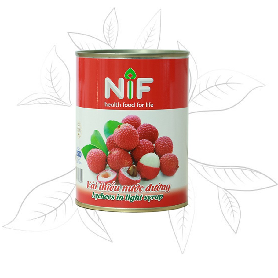 Vải thiều ngâm nước đường nif hộp 560gr - ảnh sản phẩm 1