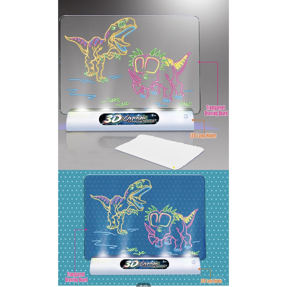 Bảng vẽ chiếu 3 chiều kèm kính