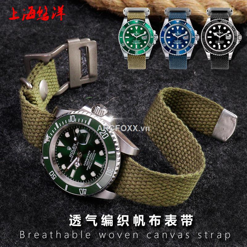 株式会社Retro NATO Đồng hồ canvas thoáng khí phù hợp với Zenith Tudor RL Hamilton Seiko male 20mm