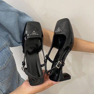 Giầy cao gót nữ quai sau PRD (mã 330 - cao gót khuy PRNDA)