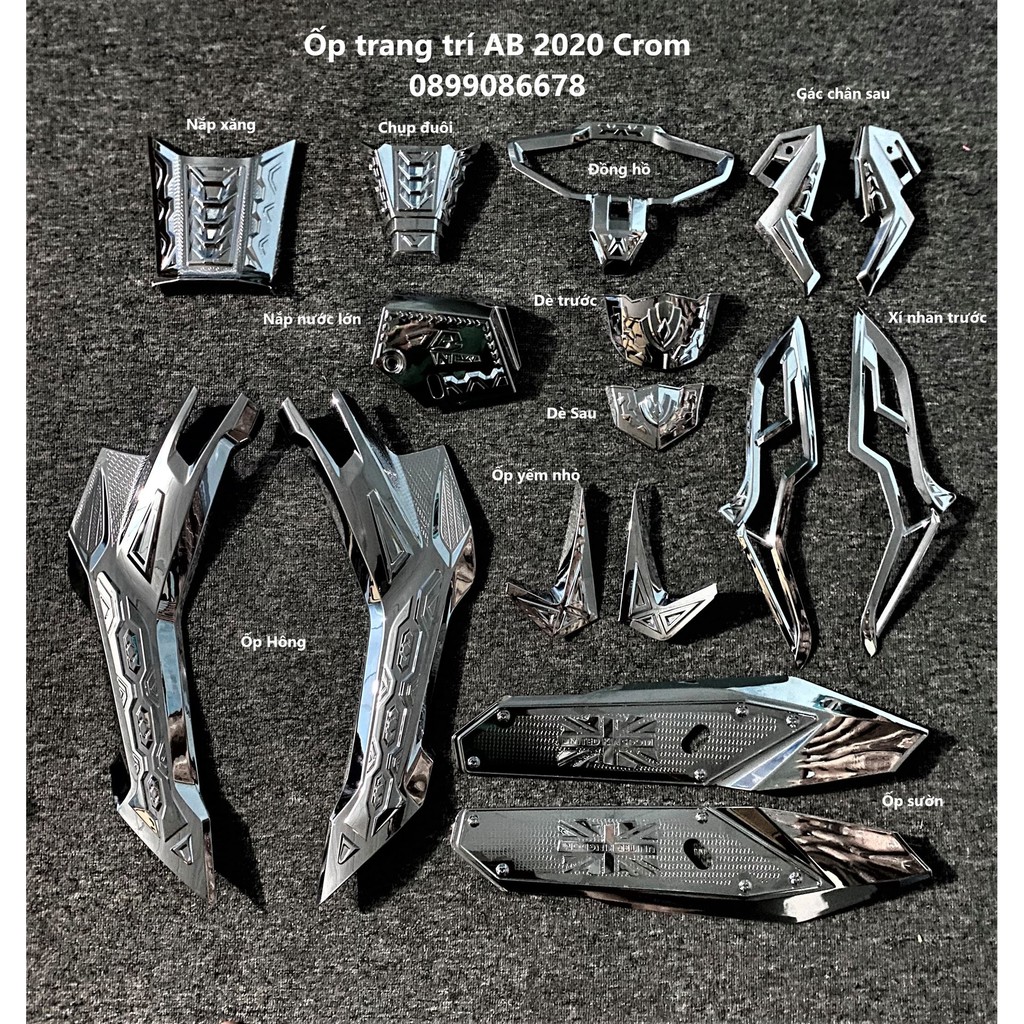 Phụ kiện Xe AirBlade / AB 2020, 2021, 2022 Crom [Hàng Loại 1] - Air Blade Cover Chrome