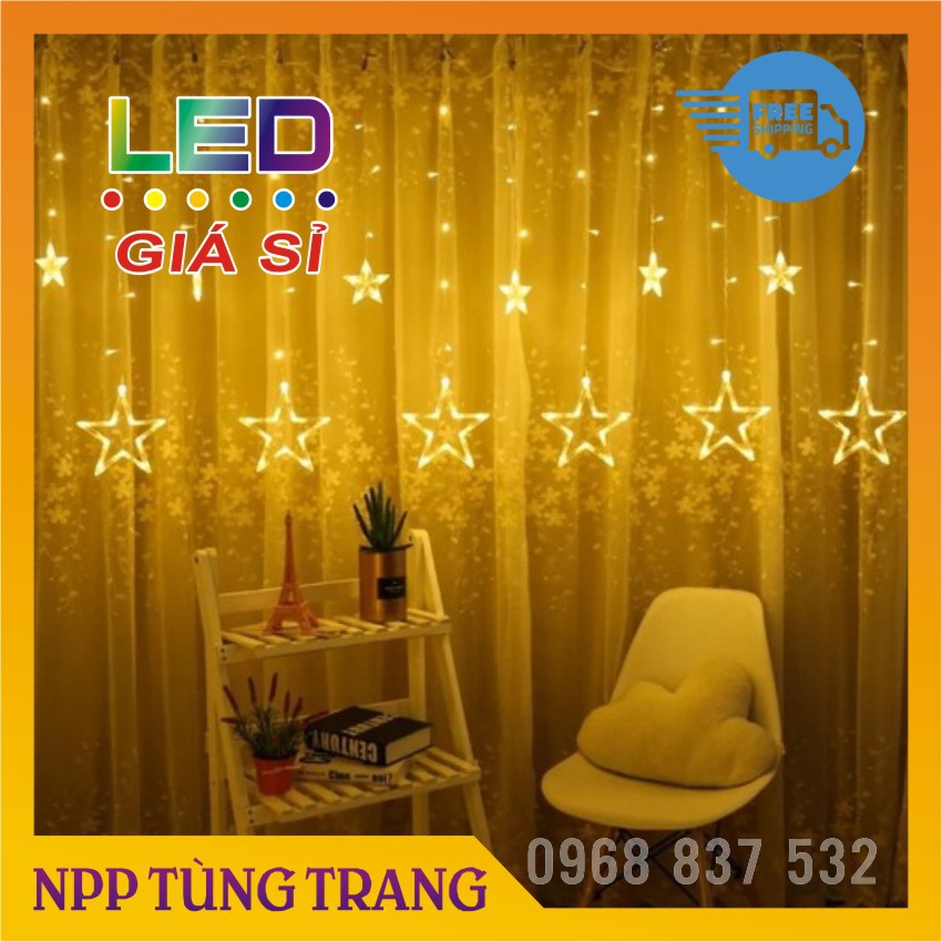 Đèn led trang trí hình ngôi sao dạng rèm